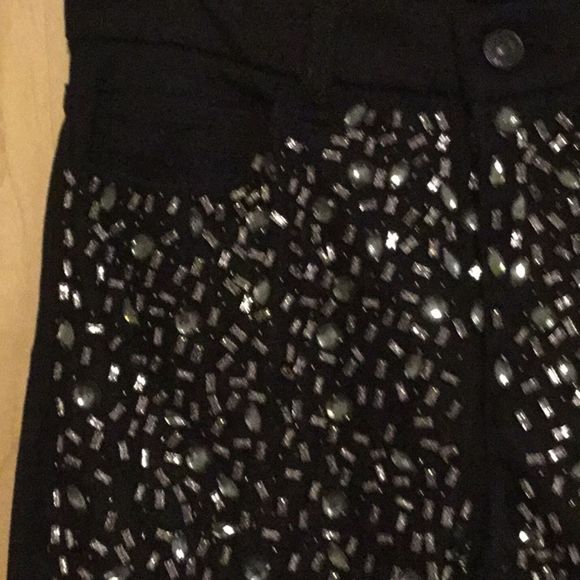 7 For All Mankind Embellished Jeans in Stretch Den - Picture 8 of 11